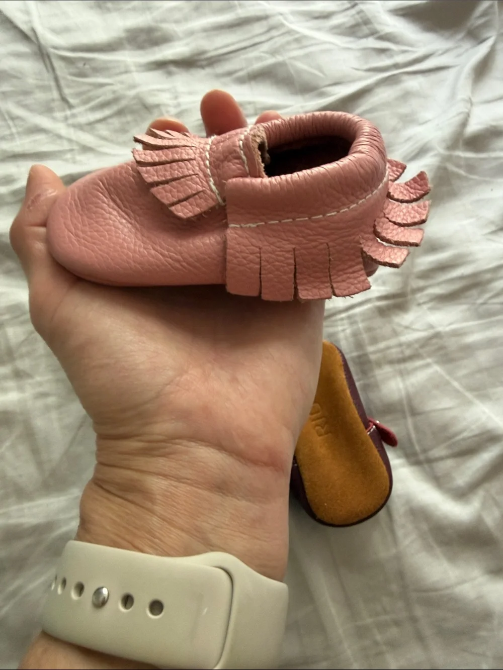 Kids Soft Leather Moccasin & Mary Jane Shoe Set - Pink and Wine